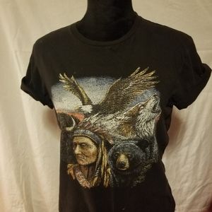 Vintage Distressed Native American Tee